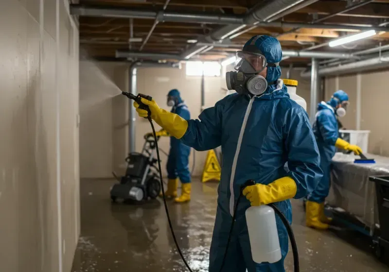 Basement Sanitization and Antimicrobial Treatment process in Thornport, OH