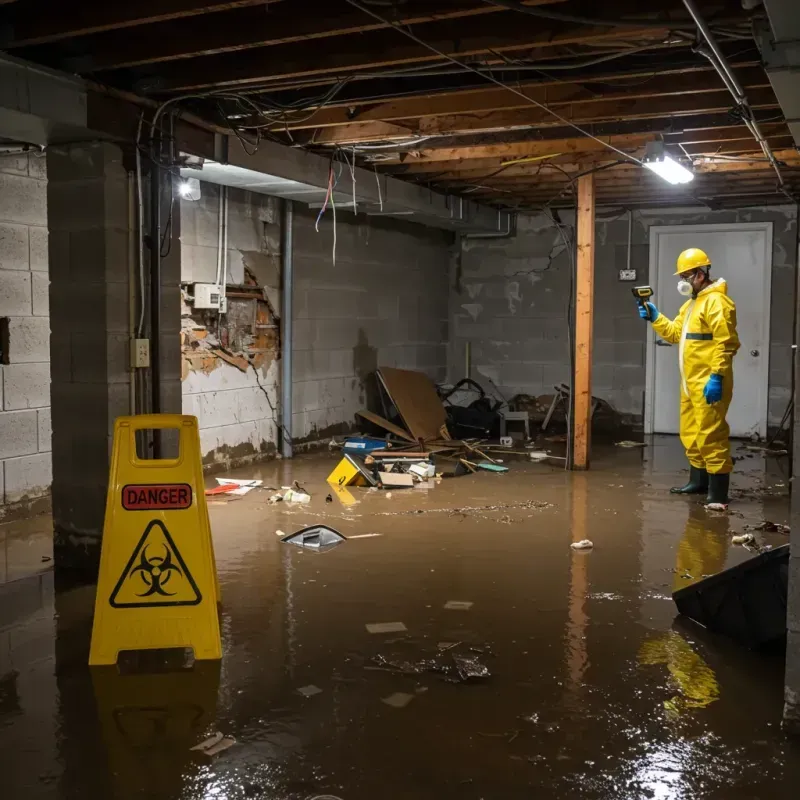 Flooded Basement Electrical Hazard in Thornport, OH Property